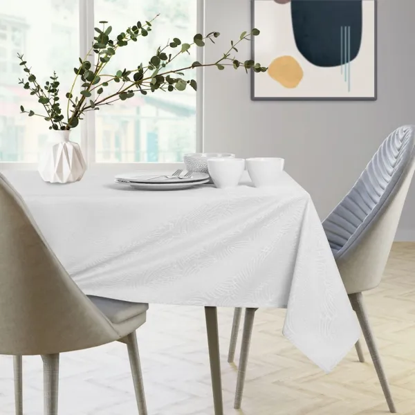 Súprava obrusu a behúňa na stôl AmeliaHome Gaia 115x200+35x200 cm biela