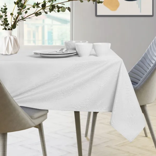 Súprava obrusu a behúňa na stôl AmeliaHome Gaia 115x200+35x200 cm biela