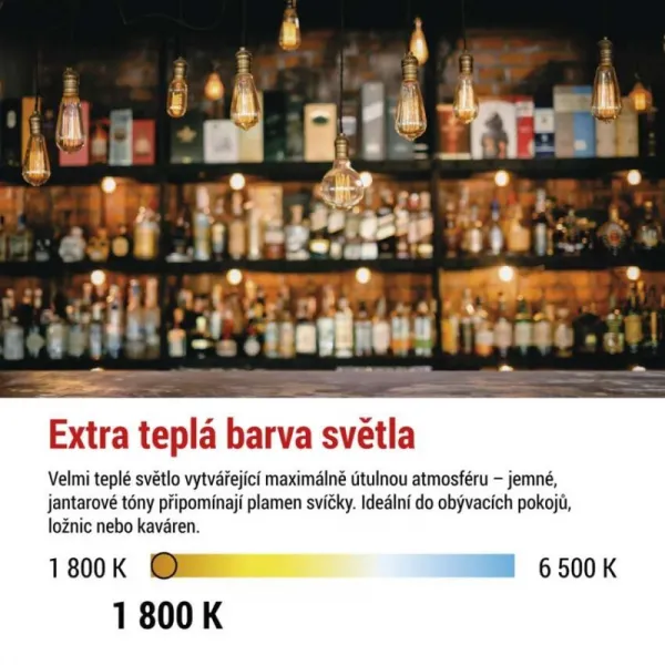 EMOS LED žárovka DECO FLAME S123 I teplá bílá