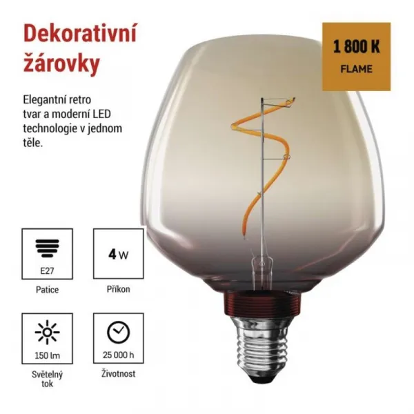 EMOS LED žárovka DECO S123 II teplá bílá