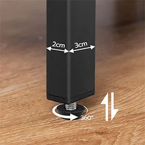 Nočný stolík Vasagle Drill s nabíjacou stanicou hnedý/čierny