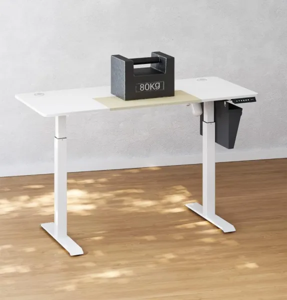 SONGMICS Písací stôl Paradis 140 cm výškovo nastaviteľný biely