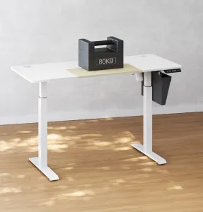 SONGMICS Písací stôl Paradis 140 cm výškovo nastaviteľný biely