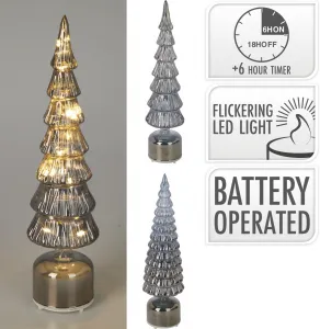Mondex Vianočné LED svetelné dekorácie Karter 40 cm sivá/teplá biela