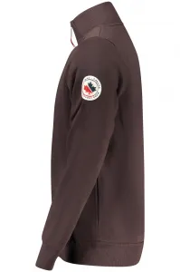 Pánska hnedá mikina na zips