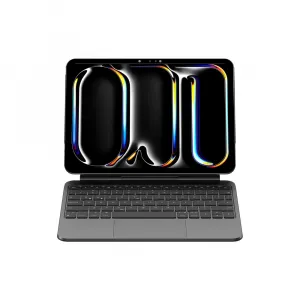 JP Magnetic Keyboard MK09 Aluminium puzdro na tablet, iPad Pro 11 2024 / 2025, čierne
