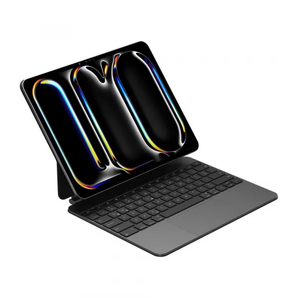 JP Magnetic Keyboard MK09 Aluminium puzdro na tablet, iPad Pro 13 2024 / 2025, čierne