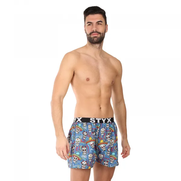 3PACK pánske trenky Styx art športová guma viacfarebné (3B18456) S, trenírky