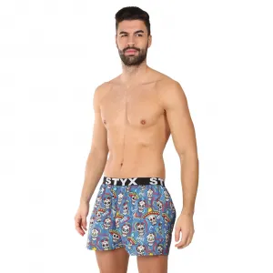 3PACK pánske trenky Styx art športová guma viacfarebné (3B18456) S, trenírky