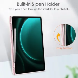 CRYSTAL Zaklápacie puzdro Samsung Galaxy Tab S9 FE+ ružové