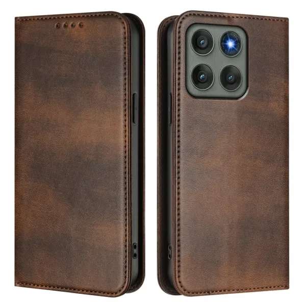 MAGNETIC Zaklápací kryt pre Motorola Edge 60 Pro hnedý