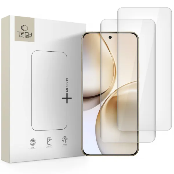 TECH-PROTECT GLASS UV 2-PACK Ochranné sklo Realme 14 Pro+ 5G CLEAR