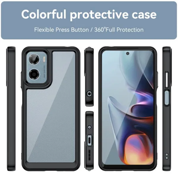 CRYSTAL Ochranný kryt pre Motorola Moto G05 / Moto E15 čierny
