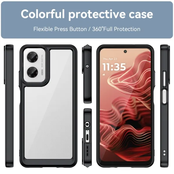 CRYSTAL Ochranný kryt pre Motorola Moto G35 5G čierny