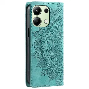 ART MANDALA Peňaženkový obal pre Xiaomi Redmi Note 13 zelený