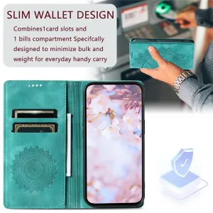 ART MANDALA Peňaženkový obal pre Xiaomi Redmi Note 13 zelený