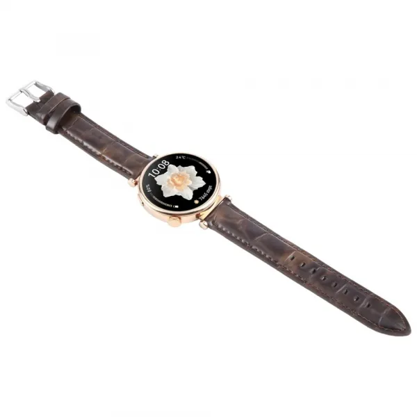 LEATHER Kožený remienok pre Garmin Lily 2 / Lily 2 Active Brown Bamboo Grain