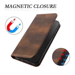 MAGNETIC Zaklápací kryt pre Motorola Edge 60 Pro hnedý