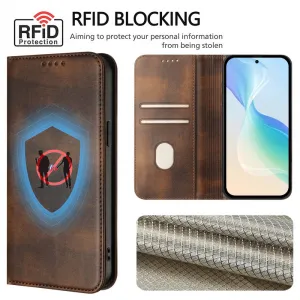 MAGNETIC Zaklápací kryt pre Motorola Edge 60 Pro hnedý