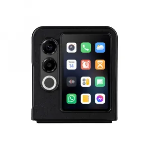 LEATHER Ochranný kryt pre ZTE Nubia Flip 2 5G čierny
