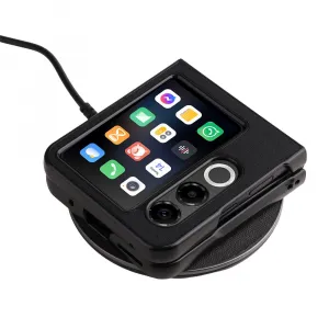 LEATHER Ochranný kryt pre ZTE Nubia Flip 2 5G čierny