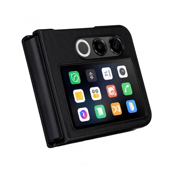 LEATHER Ochranný kryt pre ZTE Nubia Flip 2 5G čierny