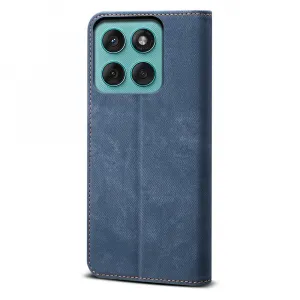 DENIM Peňaženkový kryt pre Motorola Edge 60 Pro modrý