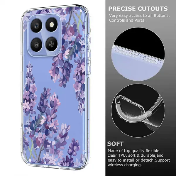 ART TPU Ochranný kryt pre Honor 400 Smart 5G / Honor X7d WISTERIA