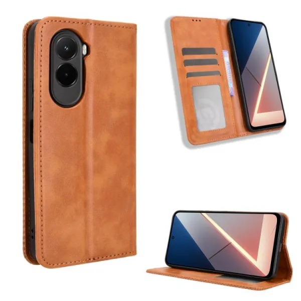 BUSINESS Peňaženkový kryt pre Xiaomi Poco M7 hnedý