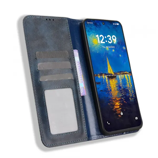 BUSINESS Peňaženkový kryt pre  TCL NxtPaper 60 Ultra 5G modrý