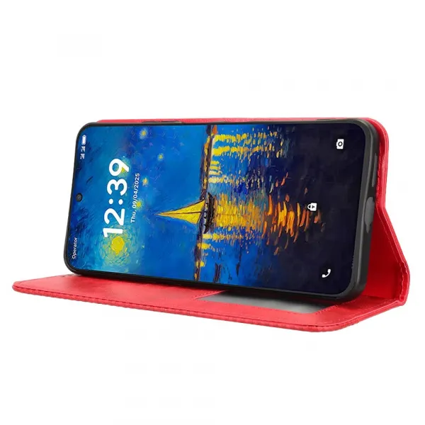 BUSINESS Peňaženkový kryt pre  TCL NxtPaper 60 Ultra 5G červený