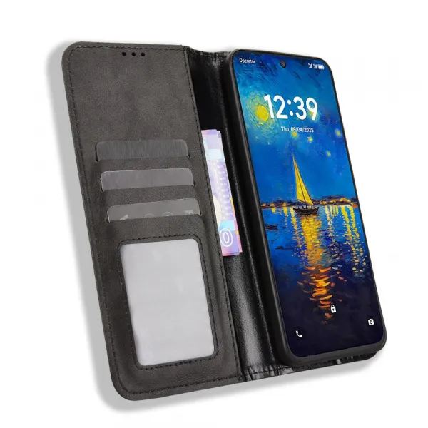 BUSINESS Peňaženkový kryt pre  TCL NxtPaper 60 Ultra 5G čierny