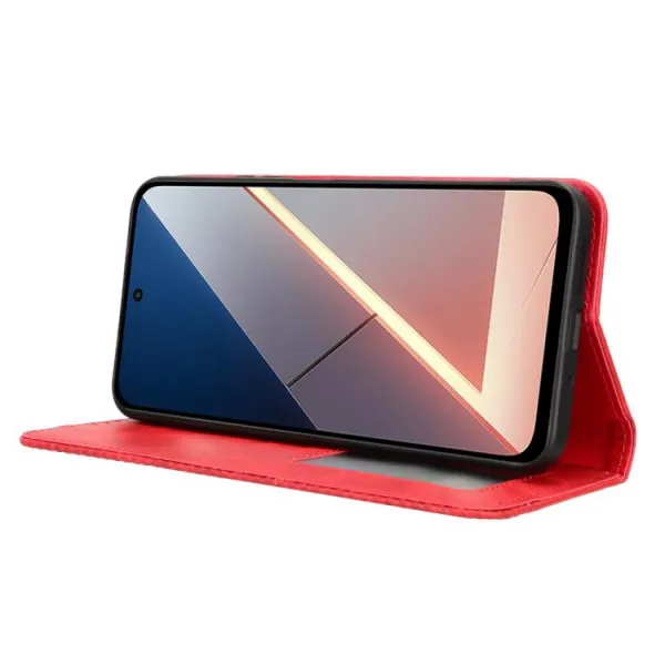 BUSINESS Peňaženkový kryt pre Xiaomi Poco M7 červený