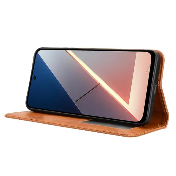 BUSINESS Peňaženkový kryt pre Xiaomi Poco M7 hnedý