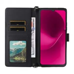 PRESTIGE Peňaženkové puzdro pre T Phone 3 Pro čierne