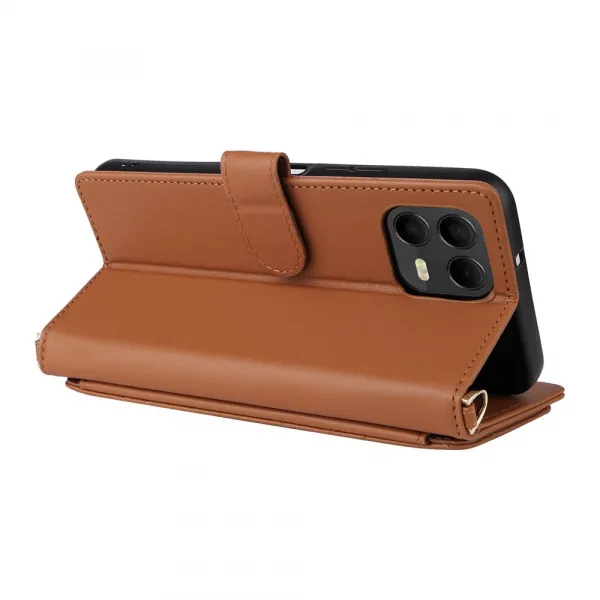 PRESTIGE Peňaženkové puzdro pre T Phone 3 Pro hnedé