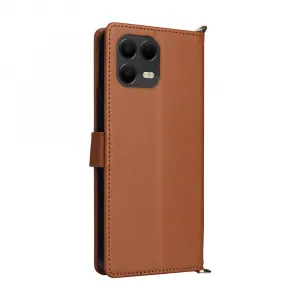 PRESTIGE Peňaženkové puzdro pre T Phone 3 Pro hnedé