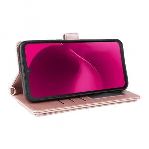 PRESTIGE Peňaženkové puzdro pre T Phone 3 Pro svetloružové