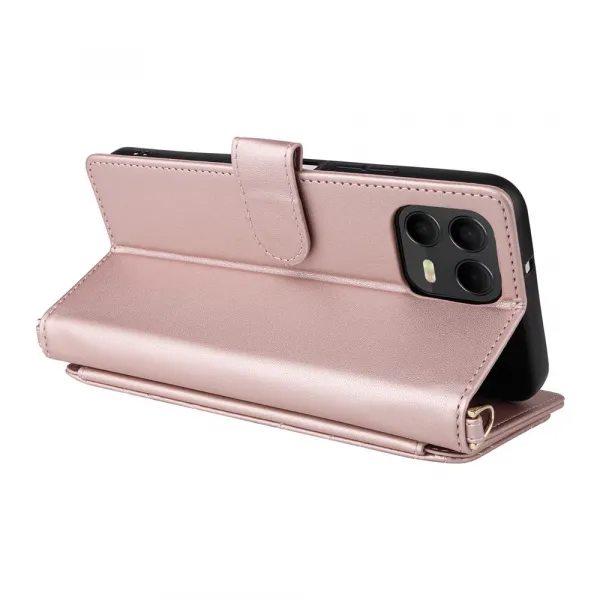 PRESTIGE Peňaženkové puzdro pre T Phone 3 Pro svetloružové