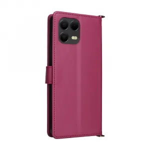 PRESTIGE Peňaženkové puzdro pre T Phone 3 Pro tmavoružové