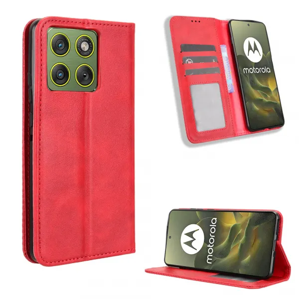 BUSINESS Peňaženkové puzdro pre Motorola Edge 70 červené