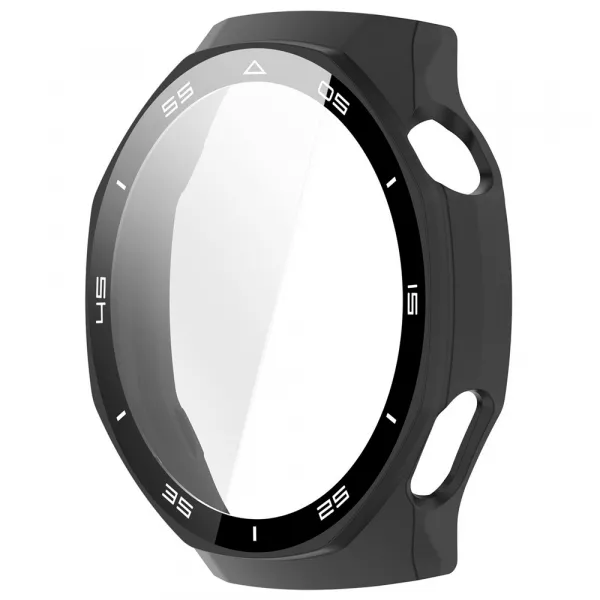 PC FULL COVER Plastový kryt so sklom pre Huawei Watch GT 6 Pro 46mm čierny