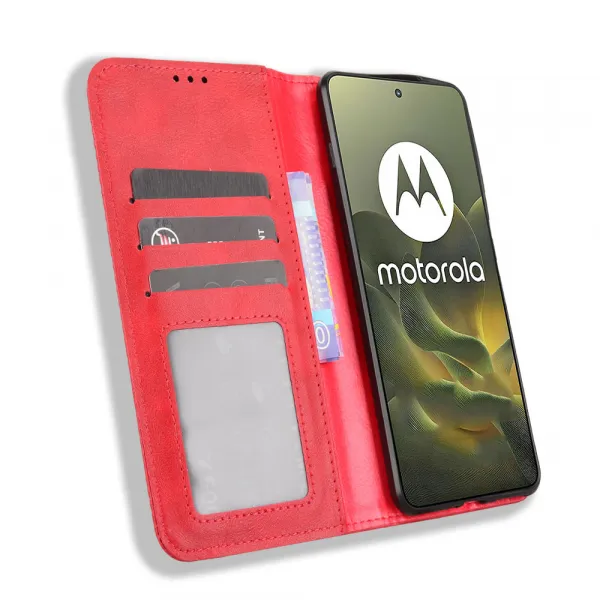 BUSINESS Peňaženkové puzdro pre Motorola Edge 70 červené