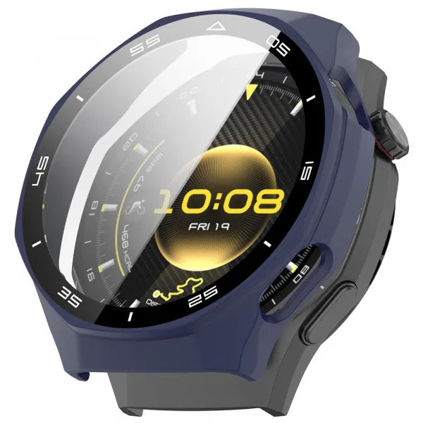 PC FULL COVER Plastový kryt so sklom pre Huawei Watch GT 6 Pro 46mm modrý