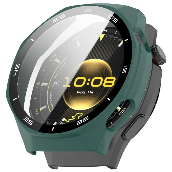 PC FULL COVER Plastový kryt so sklom pre Huawei Watch GT 6 Pro 46mm zelený