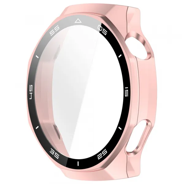 PC FULL COVER Plastový kryt so sklom pre Huawei Watch GT 6 Pro 46mm ružový