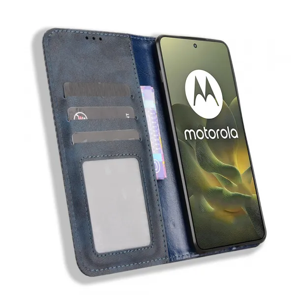 BUSINESS Peňaženkové puzdro pre Motorola Edge 70 modré