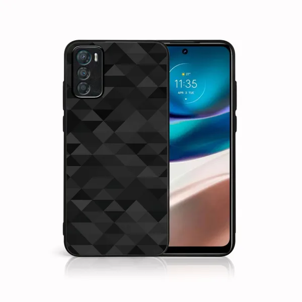 MY ART Ochranný kryt pre Motorola Moto G42 BLACK TRIANGLES (232)