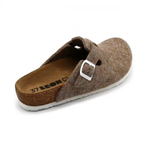 LEON 4260 Dámske zdravotné korkové teplé papuče Hnedé 37 - 24cm, hnedá, 2,0 cm