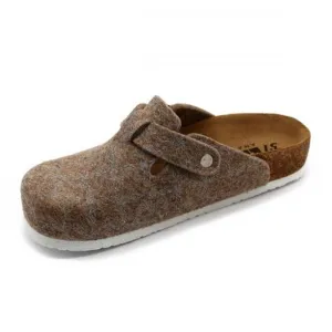 LEON 4260 Dámske zdravotné korkové teplé papuče Hnedé 37 - 24cm, hnedá, 2,0 cm